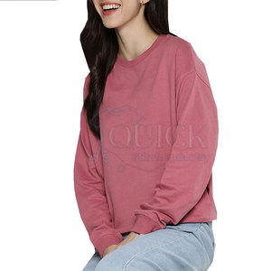 Sweat-shirts pour femmes d'hiver fabriqués au Pakistan-Couleur unie Respirant Imprimé personnalisé sur le devant Polyester/coton - Product Image 4