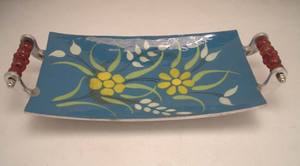 Diseño atractivo Esquinas de hoja de calidad duradera Atractiva bandeja de aluminio para servir Bandeja de servicio de alta calidad hecha a mano - Product Image 5