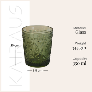ชุดแก้วน้ำลายศิลปะ 4 ใบ แก้วลายผ้าใบ - Product Image 3