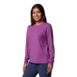 Camiseta clásica informal de manga larga para mujer, Camiseta de algodón de Color sólido con cuello redondo para mujer, estampado personalizado disponible - Product Image 4