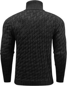 Chemises en tricot pour hommes de haute qualité, sweat-shirts professionnels, logo personnalisé, col roulé, sweat-shirt à manches longues pour hommes, fabriqué au Pakistan - Product Image 4