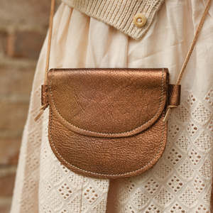 Monedero de Cuero Color Bronce para Niños, Accesorio Infantil - Product Image 2