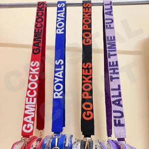 Thee I Love Sangle de sac à main perlée personnalisée Sangles de sac de perles de rocaille en or blanc Accessoires à la mode pour sacs - Product Image 4