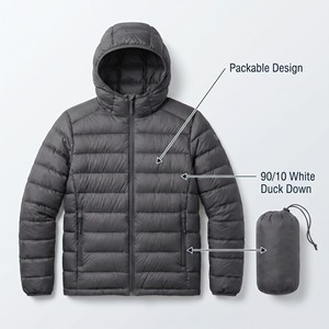 Cbydo Giacca Imbottita Leggera Personalizzabile da <span class=keywords><strong>Uomo</strong></span>, Piumino Invernale Personalizzato 90/10 in Piuma d'Oca Bianca con Stampa e Ricamo - Product Image 2