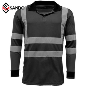 เสื้อโปโลแขนยาวสำหรับผู้ชาย, เสื้อโปโลแขนเต็มแขนเสื้อนิรภัยสะท้อนแสงมองเห็นได้ชัดเจน - Product Image 6