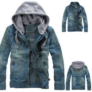 <b>Men</b> Denim <b>Canvas</b> Winter <b>Jackets</b> Breathable Hooded Fleece Lined High Quality Best Custom Logo Button Oversized <b>Men's</b> <b>Jackets</b> - Product Image 3