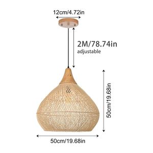 New Design 2024 Rattan <b>Lampshade</b> Adjustable <b>Vintage</b> Farmhouse Chandelier <b>Lampshade</b> for Home Decoration Wholesales in Vietnam - Product Image 2