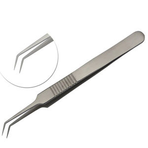 Professional Master Craft <b>Eyelash</b> Extension Tweezers Stainless Steel Precision <b>Application</b> in Gray Rocks - Product Image 3