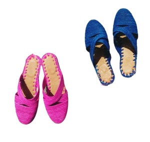 Chaussures raphia marocaines, pantoufles raphia, cadeau d'anniversaire, pantoufles rafia traditionnelles - Product Image 2