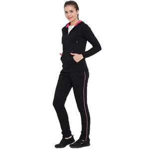 Trajes de chándal con capucha de algodón 100% para mujer, superventas, atuendo deportivo de invierno, decoración con cremallera, último estilo, precio razonable OEM ODM - Product Image 4