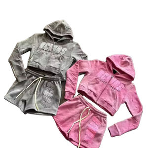 Chándal de Alta Calidad con Pedrería Brillante, Ropa Deportiva Personalizada, Venta al por Mayor - Product Image 3