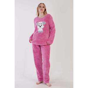 Conjunto de Pijama KADIN WELSOFT con Cuello Redondo, Manga Larga, Diseño Ovalado y Bolsillos - Rosa - Rosa - Product Image 2