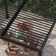 ที่บังแดดอะลูมิเนียมแบบไบโอไซแมทสำหรับสวนที่คลุมเพอร์โกลาอลูมิเนียมกันน้ำใช้ภายนอกซุ้มมีมอเตอร์ - Product Image 3