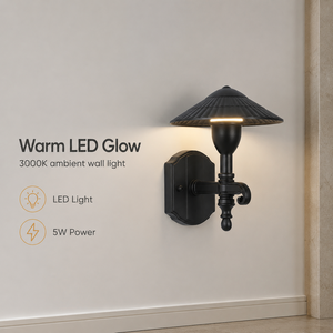 Lámpara de Pared Decorativa para Interiores, Acrílico, LED, Metal, Luz Cálida Ambiental 3000K, 5W, para Dormitorio, Sala de Estar, Hotel, Pasillo - Product Image 2