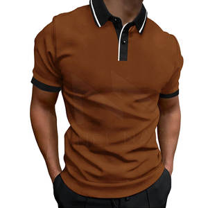 Verano Plain Slim Fit Polo Camisetas Venta al por mayor Moda Hombres Polo Camiseta Diseño personalizado manga corta Hombres Polo Camisetas - Product Image 1