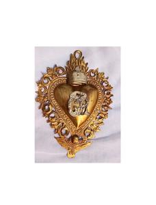 Coeur sacré fini par coeur de conception de fleur en métal d'or pour catholique et le cadeau - Product Image 4