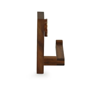 Elephant Block Handcrafted <b>Toilet</b> Tissue <b>Roll</b> Dispenser Sheesham Wood <b>Wall</b>-<b>Mounted</b> <b>Toilet</b> Paper <b>Holder</b> for Bathroom - Product Image 3