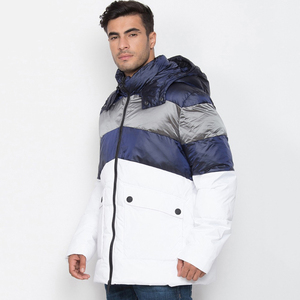 2024 veste d'hiver personnalisée pour hommes bouffant zippé solide avec col à capuche de style bulle High Street et motif de lettres - Product Image 6