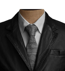 High Quality 100% Genuine Leather British Style Casual <b>Slim</b> <b>Fit</b> <b>Blazer</b> for <b>Men</b> Breathable Lining Pockets Winter Business Jacket - Product Image 5