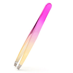 Pince à épiler professionnelle en acier inoxydable de qualité supérieure, pointe inclinée, résultats de toilettage professionnels, logo personnalisé, légère - Product Image 5