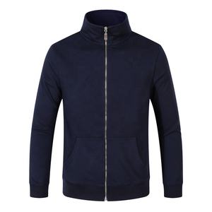 Veste à capuche zippée pour hommes personnalisée éponge vierge vêtements de sport de fitness imperméable coton motif solide automne 2026 - Product Image 4