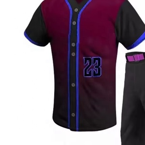 Camiseta de Béisbol Juvenil de alta calidad superventas, ropa deportiva de talla grande de secado rápido, uniforme de impresión de Color sólido transpirable - Product Image 4