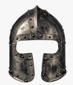 Casco de Armadura Metálica Personalizable para Representaciones Escénicas y Accesorios de Cine que Proporciona una Estética Medieval Realista y una Estructura Resistente - Product Image 1
