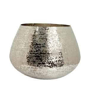 Lujoso florero de aluminio con acabado dorado perfecto para suelo interior exterior jardín y decoración del hogar - Product Image 3