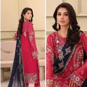 Vestidos de fiesta indios y paquistaníes para mujer Ramsha bordado gasa colección Vol F27 señoras gasa Shalwar Kameez - Product Image 2