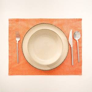 Juego de manteles individuales naranjas de algodón 100% de 2 piezas, mantel decorativo de mesa de 35x45cm, accesorios de mesa de comedor elegantes lavables duraderos - Product Image 4