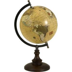 Globo decorativo antiguo sobre bola blanca con contorno de hoja dorada y soporte de Metal de Color dorado para decoración de escritorio de oficina - Product Image 4