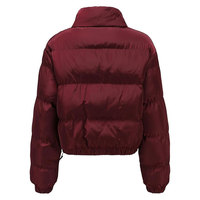 Jaket Puffer Wanita Berkualitas Tinggi Bahan Katun, Kerah Mandarin, Ritsleting, Bernapas, Warna Dapat Disesuaikan, Lapisan Fleece Musim Dingin