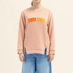 Sudadera Extra Grande para Mujer, Cuello Redondo, Tejido Transpirable, Diseño Liso, Logotipo en la Espalda, Ropa de Moda - Product Image 1