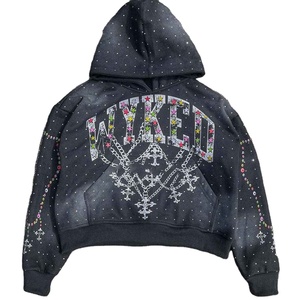 Sweat à capuche graphique DTF imprimé coloré tissu durable style surdimensionné unisexe confortable mode de rue pull sweat - Product Image 1