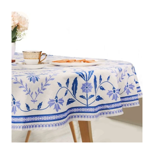 Multicolor Floral Tablecloth Cotton Fabric Botanical Print Modern Rectangle <b>Table</b> <b>Cover</b> Home Textile Supplier Wholesale <b>Covers</b> - Product Image 2