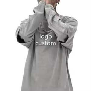 Sudaderas de manga larga para hombre con etiqueta personalizada OEM con diseño de cremallera transpirable de cuello redondo de doble capa crea tu propio estilo - Product Image 4