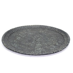 Plateau Rectangle Antique en Fer Couleur Gris Lot de 2 Plateau de Service de Grande Taille et Plateau Décoratif pour Hôtel et Restaurant - Product Image 5