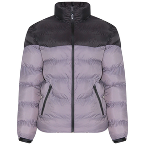 Chaqueta acolchada de contraste acolchada gruesa para hombre, diseño de burbuja con capucha informal de invierno, cierre de cremallera, servicio OEM, patrón sólido - Product Image 6