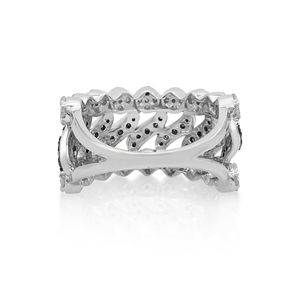 Bague de fiançailles en argent JEWELSPAARK avec diamants naturels blancs et bruns de 1,44 ct, style tendance pour cadeau de mariage ou de fête - Product Image 5