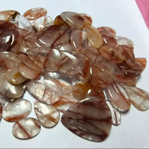 พลอยควอตซ์สีแดงธรรมชาติทรงรีแบบแฮมามอยด์  แบบหลวม  ขนาดอิสระ  สำหรับขายส่ง - Product Image 2
