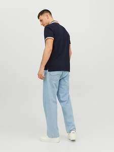 เสื้อโปโลผู้ชายสไตล์ไฮสตรีทผ้าคอตตอนคุณภาพสูงระบายอากาศได้ดีเทคนิคการออกแบบลายปักขนาดใหญ่พิเศษทรงหลวม - Product Image 3