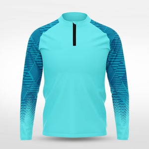 Camisetas Personalizadas de Manga Larga con Cierre de Cremallera, Sublimadas, Reversibles, Ligeras, de Secado Rápido, para Deportes, con Control de Humedad y Durabilidad - Product Image 3