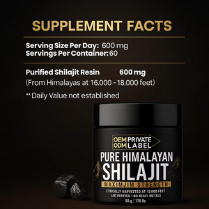 OEM <b>Pure</b> <b>Himalayan</b> Organic <b>Shilajit</b> Resin 600mg Natural 99% Food Grade 85+ Trace Minerals Fulvic Acid Energy Immune - Product Image 4
