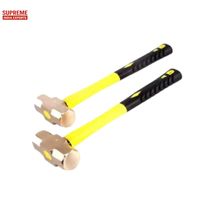 Martillo de Latón con Mango de Fibra de Vidrio Resistente, Martillo de Seguridad Industrial Antichispas para Mantenimiento