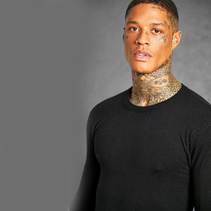 IGH uality en lack olour uull Eck cuello olyester ottotton IX ususcle it Hirt hiror ALE Men hirompression - Product Image 4