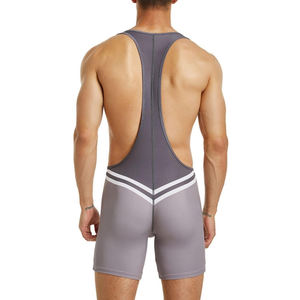 Maillots de lutte sur mesure de qualité supérieure pour hommes extensible et conçu en tissu Singlet de lutte de couleur unie - Product Image 2