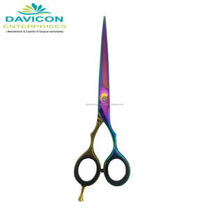 Ciseaux de barbier en acier inoxydable avec finition mate |   Instruments de beauté modèle DE-654 par DAVICON - Product Image 3