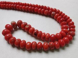 Venta al por mayor Rondelle cuentas coral 8 a 4 MM cuentas 16 pulgadas hebra AAA + CALIDAD cuentas de Coral rojo coral liso cuentas de coral suministros - Product Image 4