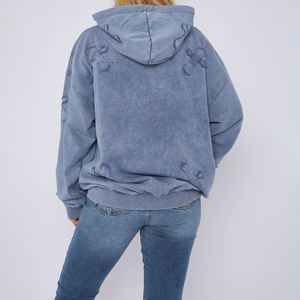 Vente en gros 2026 Nouveau sweat à capuche personnalisé pour femme, délavé à l'acide, dernier design, décontracté, hiver, coton régulier, logo frontal, imperméable - Product Image 3