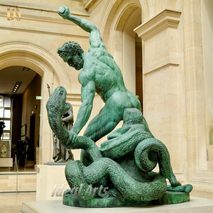 <span class=keywords><strong>Escultura</strong></span> mítica de bronce <span class=keywords><strong>griega</strong></span> de estilo antiguo personalizada para decoración de exteriores de Hércules matando a la serpiente - Product Image 1